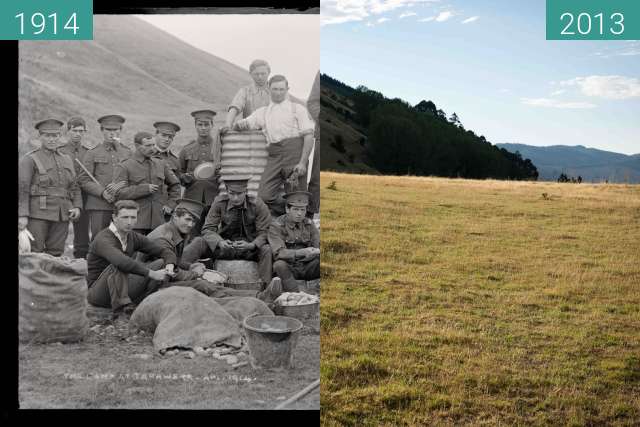 Image avant-après de THC Camp at Tapawera, APL, 1914 entre 04.1914 et 06/01/2013