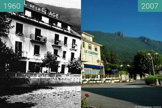 Before-and-after picture of Hôtel de la Plage - Résidence de la Plage between 1960 and 2007-May-19