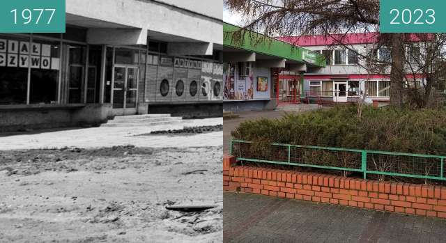 Before-and-after picture of Kędzierzyn-Koźle, Os. Piastów, DK Komes between 1977 and 02/2023