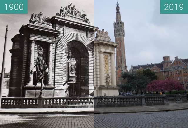 Image avant-après de Porte de Paris entre 1900 et 06/04/2019