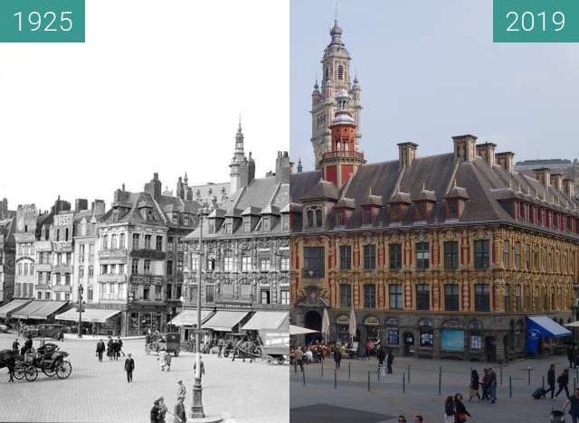 Vorher-Nachher-Bild von Vieille Bourse zwischen 1925 und 06.04.2019