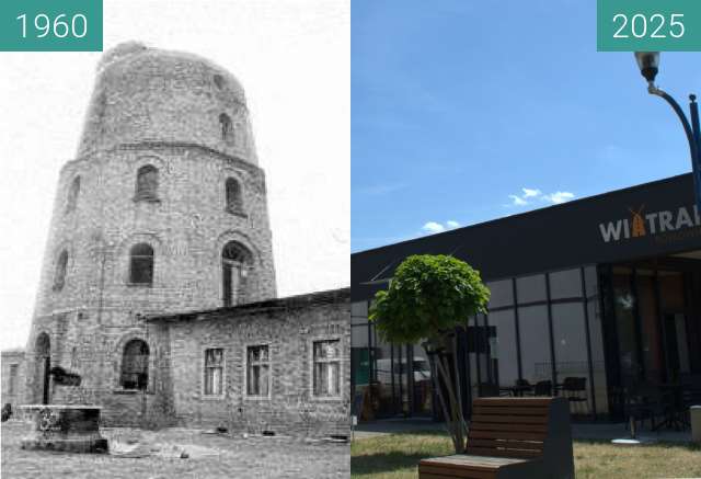 Before-and-after picture of Polkowice between 1960 and 2025