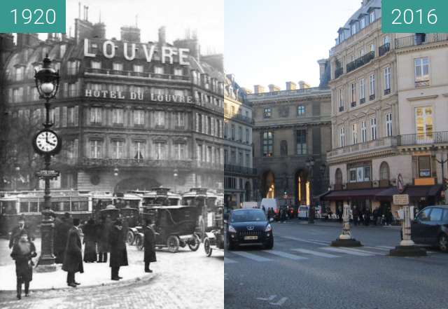 Image avant-après de Hôtel du Louvre entre 1920 et 16/02/2016