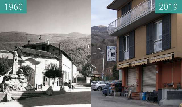 Vorher-Nachher-Bild von Dumenza: Piazza Diaz zwischen 1960 und 04.2019