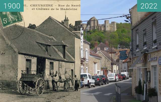 Vorher-Nachher-Bild von Rue de Rambouillet zwischen 1900 und 04.2022