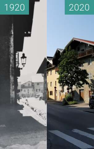 Vorher-Nachher-Bild von Schützenstraße Traunstein zwischen 1920 und 2020