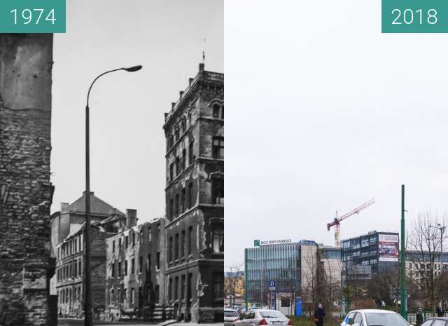 Vorher-Nachher-Bild von Ulica Stawna zwischen 1974 und 15.03.2018