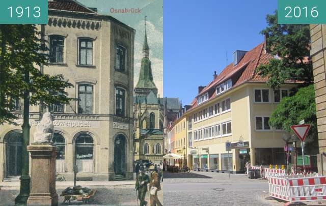 Before-and-after picture of St. Mary's Church between 1913 and 2016-Jul-18