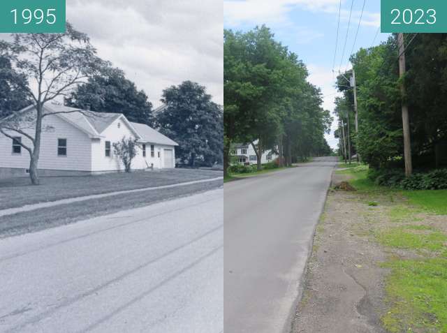 Vorher-Nachher-Bild von Corner of Church and Pearl Streets, Belfast, Maine zwischen 1995 und 20.06.2023