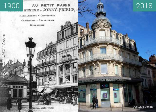 Vorher-Nachher-Bild von TROYES - Rue Urbain IV zwischen 1900 und 13.02.2018