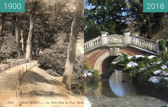 Image avant-après de Parc Monceau entre 1900 et 10/02/2018