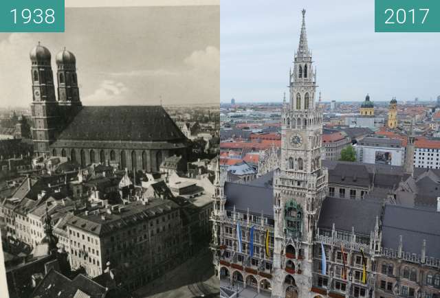 Before-and-after picture of München: Blick vom Alten Peter (3) between 1938 and 2017-Sep-09