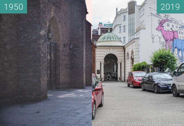 Image avant-après de Ulica Św. Marcin, kościół Św. Marcina entre 1950 et 23/05/2019