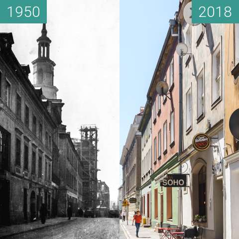 Vorher-Nachher-Bild von Ulica Wroniecka zwischen 1950 und 2018