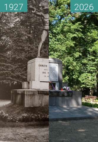 Vorher-Nachher-Bild von Franzenbad - Kriegerdenkmal_1 zwischen 1927 und 26.05.2026