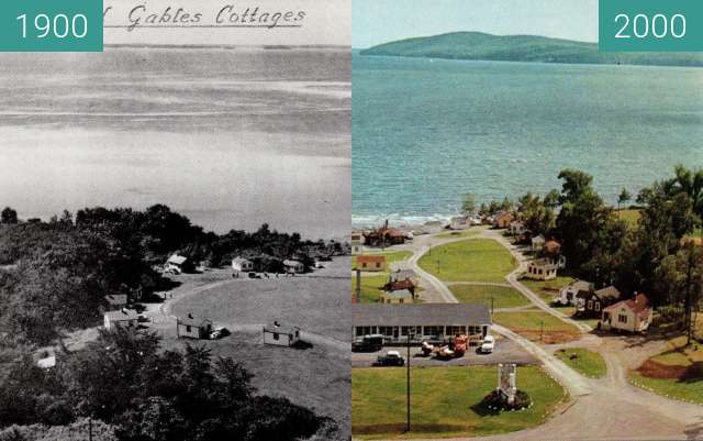 Vorher-Nachher-Bild von Colonial Gables zwischen 1900 und 2000