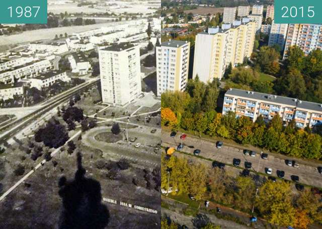Before-and-after picture of View from SLR Piątkowo tower between 1987-Oct-03 and 2015-Oct-03