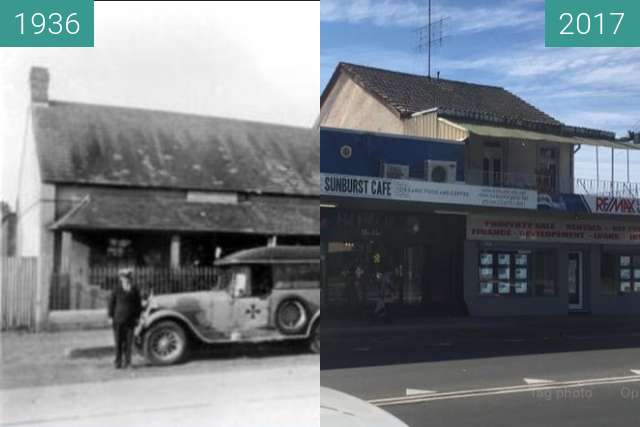Image avant-après de High and Doonmore Streets, Penrith entre 1936 et 2017