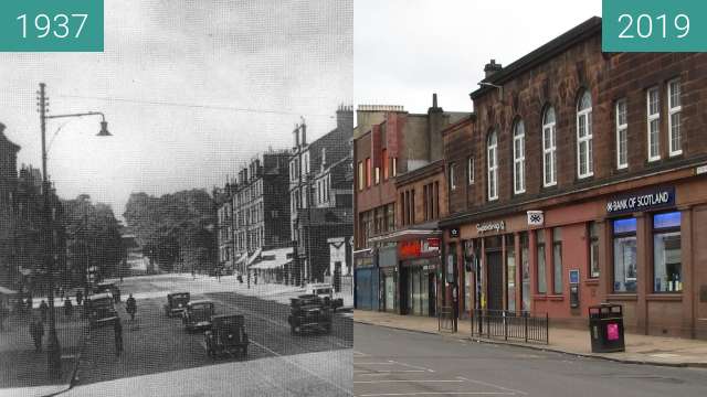Before-and-after picture of Victoria Road between 1937 and 2019-Mar-24
