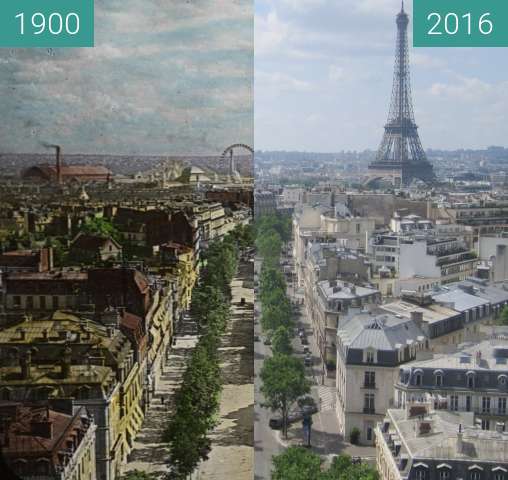 Image avant-après de Avenue d'Iéna/Champs de Mars entre 1900 et 25/06/2016