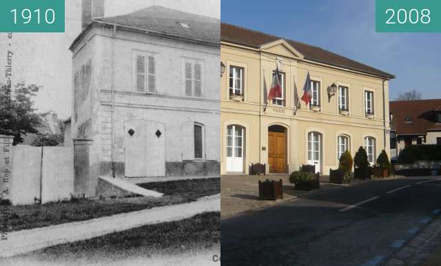 Vorher-Nachher-Bild von Mairie de Coupvray zwischen 1910 und 26.01.2008