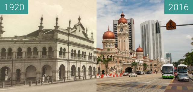 Image avant-après de Sultan Abdul Samad Building entre 1920 et 25/07/2016