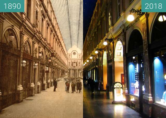 Image avant-après de Galeries Royales Saint-Hubert entre 1890 et 31/03/2018