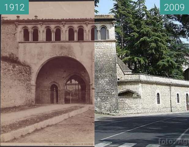 Before-and-after picture of Veroli between 1912 and 2009