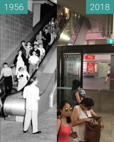 Vorher-Nachher-Bild von Circular Quay Station zwischen 21.01.1956 und 21.01.2018