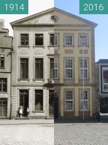 Before-and-after picture of Löwenapotheke, market square between 1914 and 2016-Aug-31