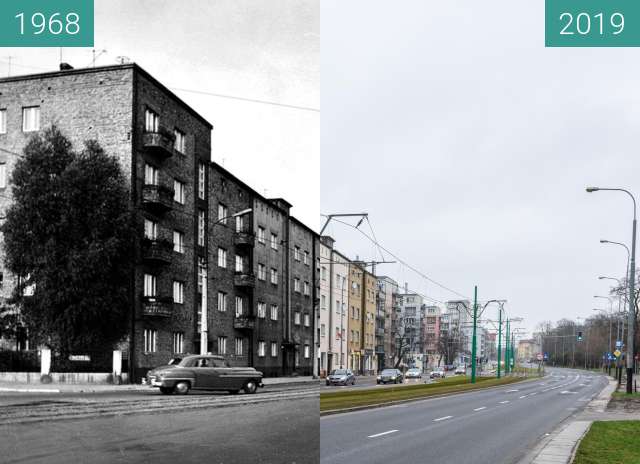 Vorher-Nachher-Bild von Ulica Grunwaldzka zwischen 1968 und 12.01.2019