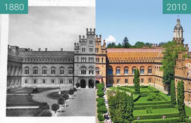 Image avant-après de Chernivtsi National University entre 1880 et 2010