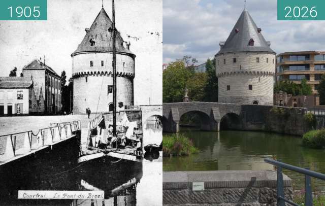 Image avant-après de Tours du Broel entre 1905 et 08.2026