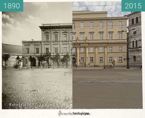 Vorher-Nachher-Bild von Old Industrial School, today Archeological Museum  zwischen 1890 und 2015