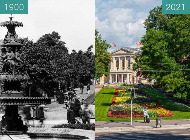 Before-and-after picture of Oper Halle between 1900 and 2021-Jul-29
