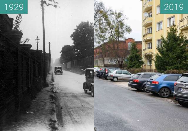 Vorher-Nachher-Bild von Ulica Ułańska zwischen 07.1929 und 12.01.2019