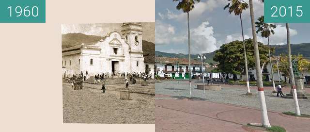 Before-and-after picture of Plaza de la constitución between 1960 and 04/2015