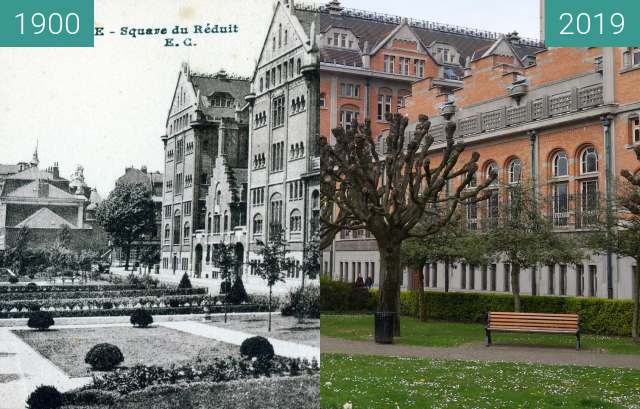 Image avant-après de Square du Réduit / Hôtel de Ville entre 1900 et 06/04/2019