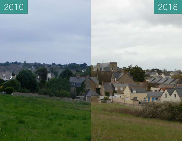 Before-and-after picture of Entrée de Saint Jacut de la Mer between 2010-Jun-18 and 2018-Apr-03