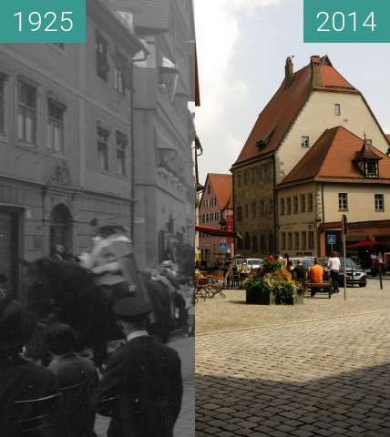 Before-and-after picture of Dinkelsbühl 1920/1930 - 2017 between 1925 and 2014-Sep-06