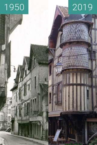 Vorher-Nachher-Bild von Rue Champeaux zwischen 1950 und 23.03.2019