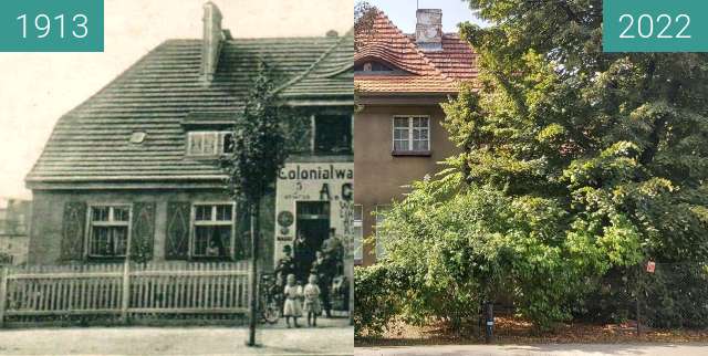 Before-and-after picture of Śląska 5 between 1913 and 2022-Sep-04
