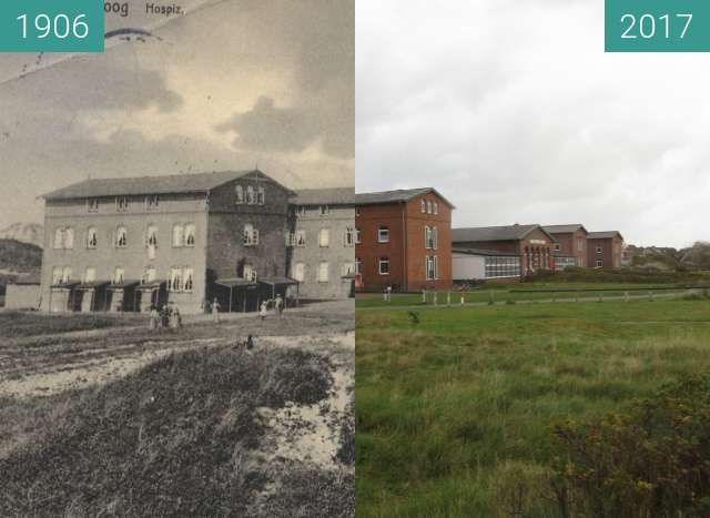 Before-and-after picture of Haus Kloster Loccum between 1906 and 2017-Oct-04