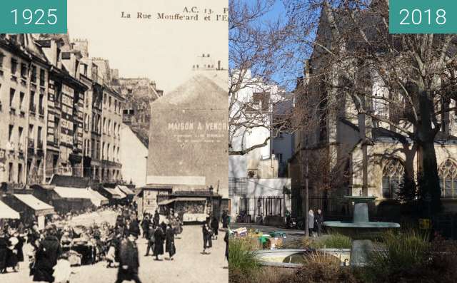 Image avant-après de Place St. Medard (1925) entre 1925 et 02/02/2018
