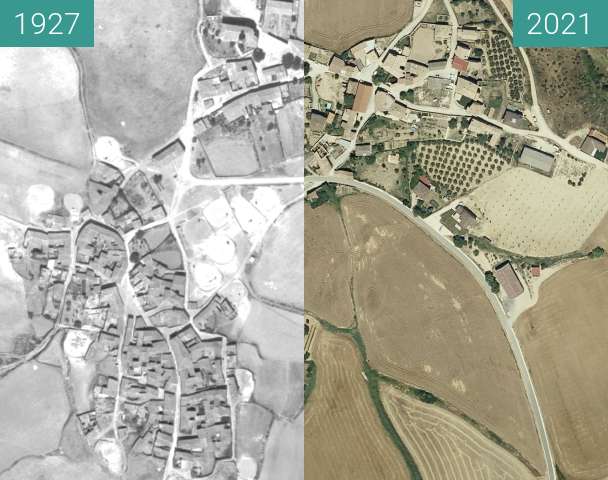 Vorher-Nachher-Bild von Arellano desde el aire zwischen 1927 und 2021