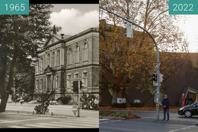 Before-and-after picture of Kulturgeschichtliches Museum Osnabrück between 1965 and 2022-Nov-16