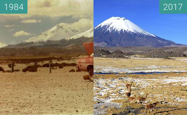 Vorher-Nachher-Bild von PARQUE LAUCA zwischen 1984 und 2017