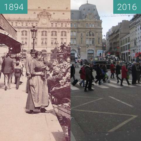 Image avant-après de Gare Saint-Lazare entre 1894 et 15/01/2016
