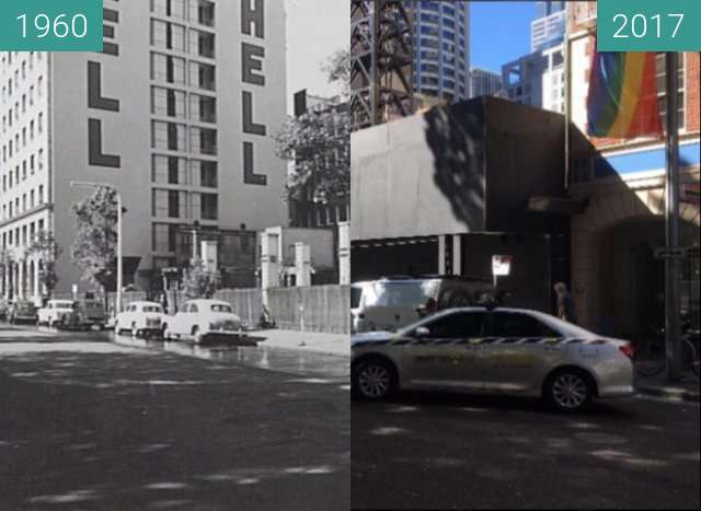 Vorher-Nachher-Bild von Carrington Street, Sydney zwischen 1960 und 2017
