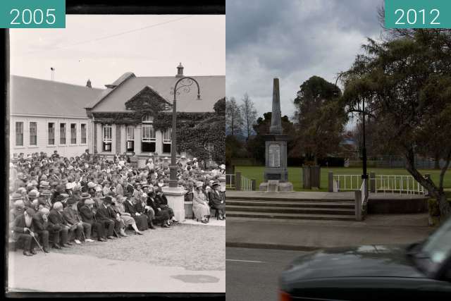 Image avant-après de Memorial Park, Motueka, NZ entre 1019 et 01/09/2012